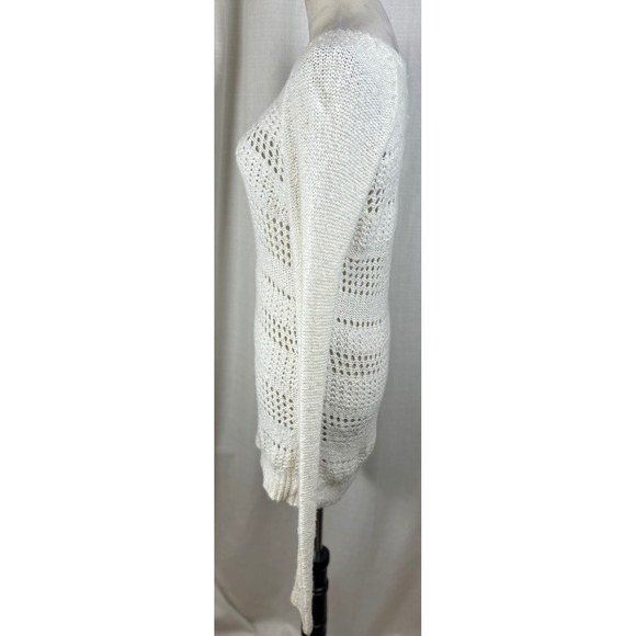 Abercrombie & Fitch Open Knit Sweater Boat Neck Trendy Casual Long Sleeve SZ S - Picture 4 of 10